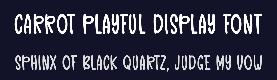 Carrot Playful Display Font by Craftedtype — Decorative Font — thumbnail 2