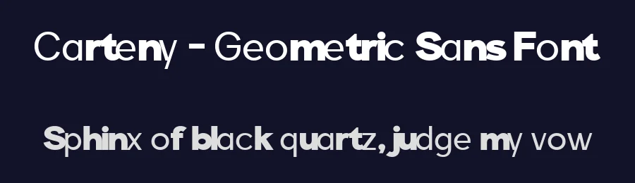 Carteny – Geometric Sans Font by Say Studio — Display Font — thumbnail 2