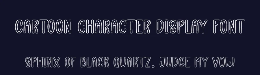 Cartoon Character Display Font by creativeletter — Display Font — thumbnail 2