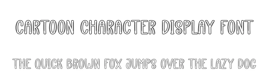 Cartoon Character Display Font by creativeletter — Display Font