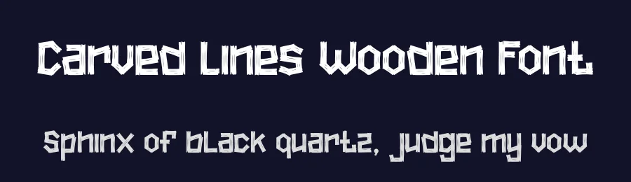 Carved Lines Wooden Font by PutraCetol Studio — Display Font — thumbnail 2