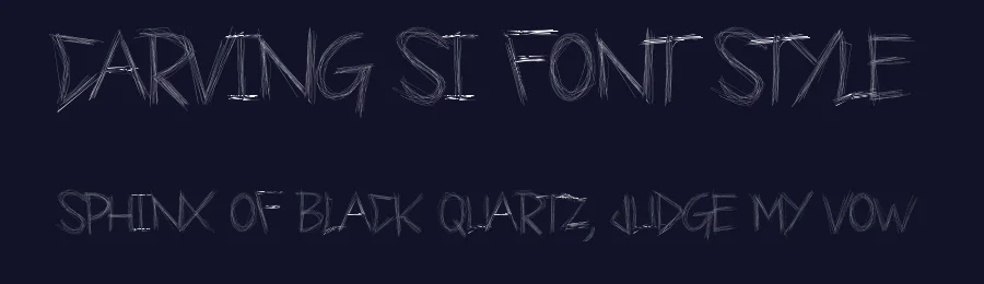 Carving Si Font Style by itypeface — Display Font — thumbnail 2