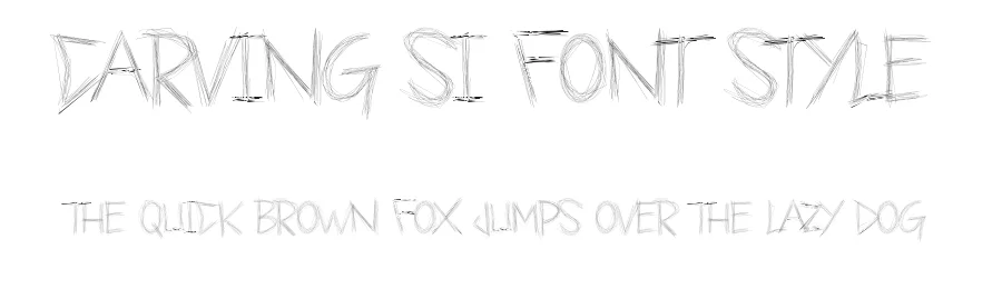 Carving Si Font Style by itypeface — Display Font
