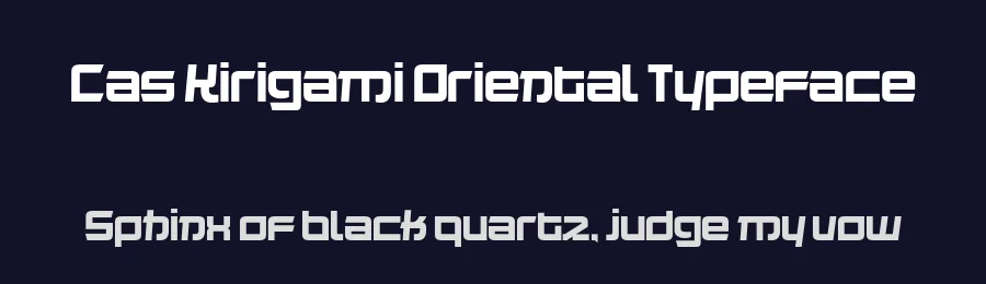 Cas Kirigami Oriental Typeface by Casloop Studio — Decorative Font — thumbnail 2