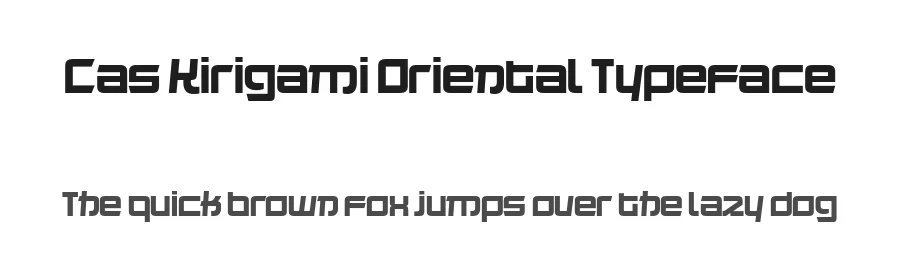 Cas Kirigami Oriental Typeface by Casloop Studio — Decorative Font