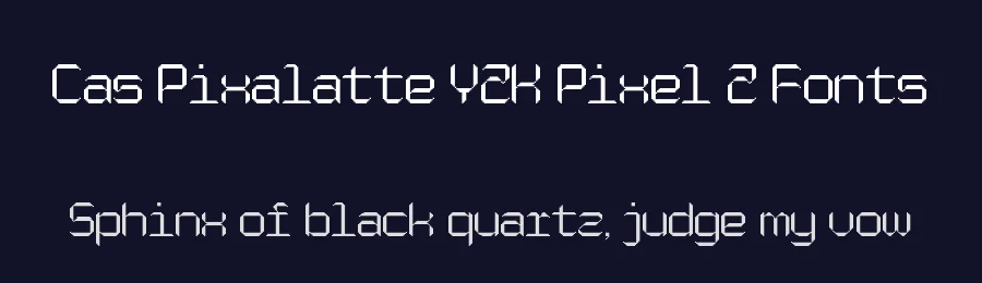 Cas Pixalatte Y2K Pixel 2 Fonts by Casloop Studio — Decorative Font — thumbnail 2