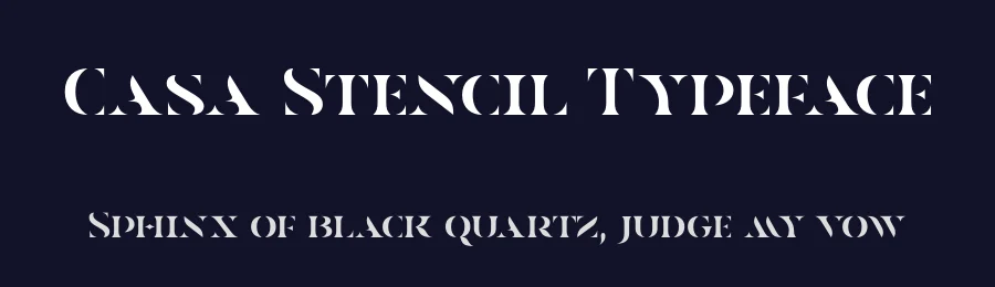 Casa Stencil Typeface by Pangram Pangram — Serif Font — thumbnail 2