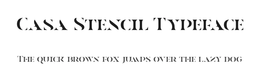 Casa Stencil Typeface by Pangram Pangram — Serif Font