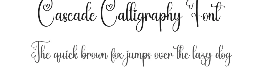 Cascade Calligraphy Font by creativeletter — Script Handwritten Font