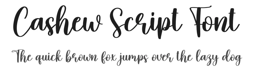Cashew Script Font by creativeletter — Script Handwritten Font