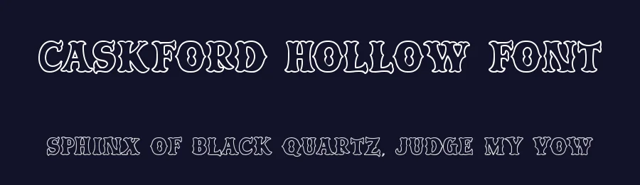 Caskford Hollow Font by Dmletter studio — Display Font — thumbnail 2