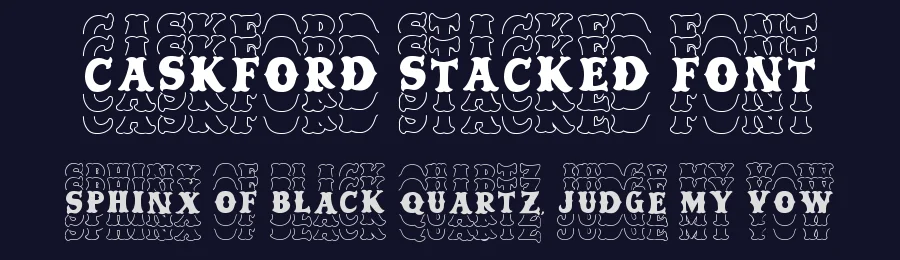 Caskford Stacked Font by Dmletter studio — Display Font — thumbnail 2