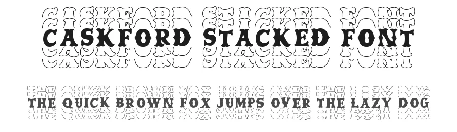 Caskford Stacked Font by Dmletter studio — Display Font