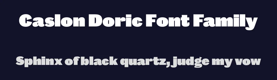 Caslon Doric Font Family by Paul Barnes — Sans Serif Font — thumbnail 2