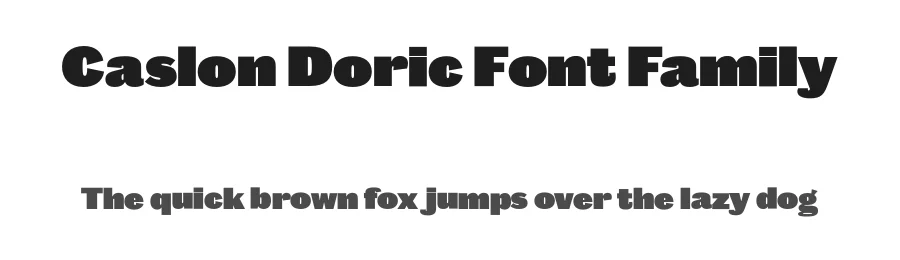 Caslon Doric Font Family by Paul Barnes β Sans Serif Font