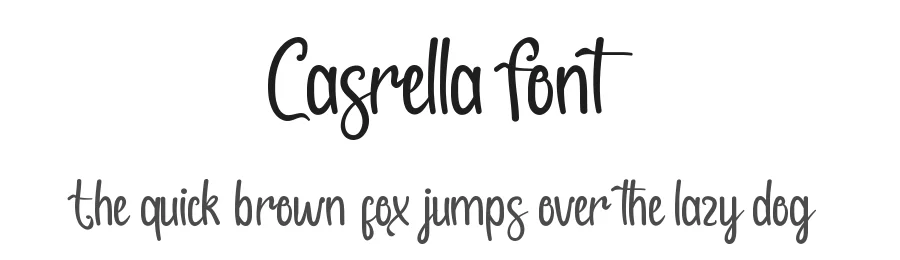 Casrella Font by CalligraphyFonts.net — Script Handwritten Font
