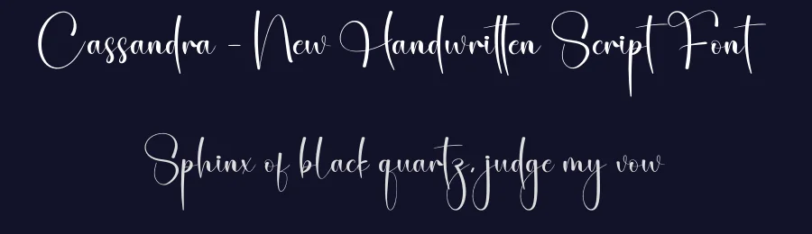 Cassandra – New Handwritten Script Font by creativeletter — Script Handwritten Font — thumbnail 2