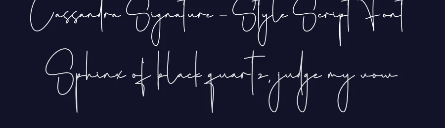 Cassandra Signature – Style Script Font by creativeletter — Script Handwritten Font — thumbnail 2