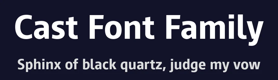 Cast Font Family by Dominique Kerber — Sans Serif Font — thumbnail 2