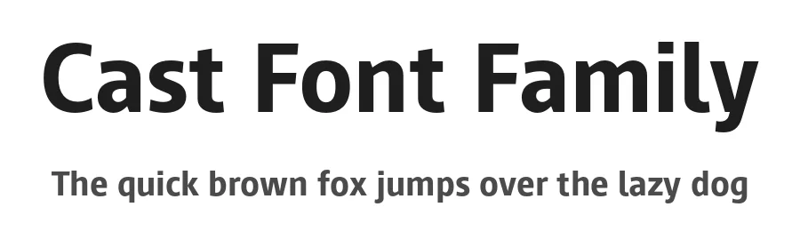 Cast Font Family by Dominique Kerber — Sans Serif Font