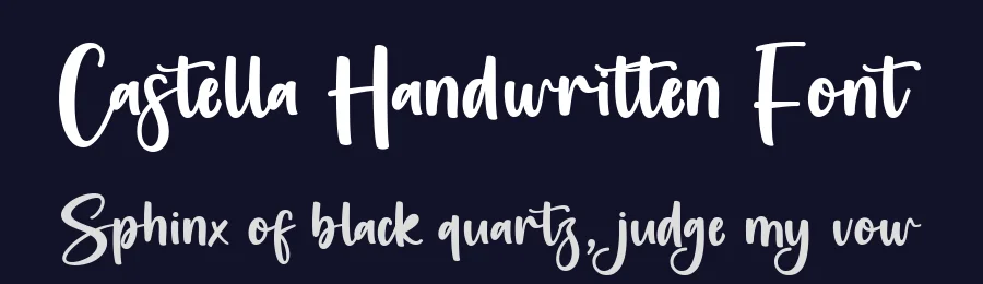 Castella Handwritten Font by Muhammad Nasir — Script Handwritten Font — thumbnail 2