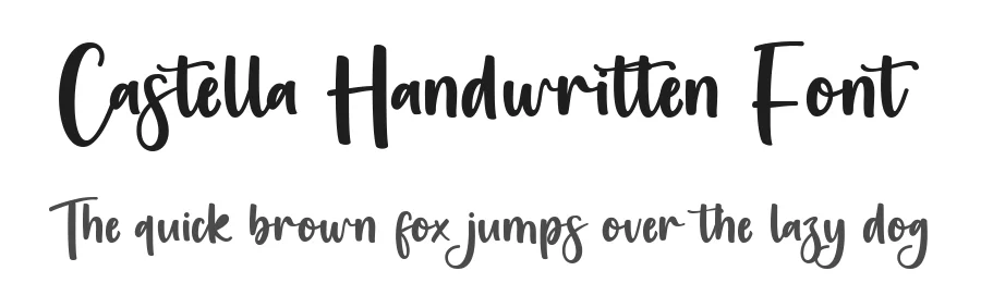 Castella Handwritten Font by Muhammad Nasir โ Script Handwritten Font