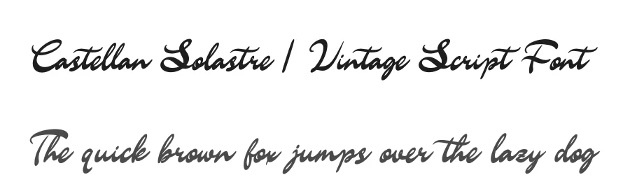 Castellan Solastre | Vintage Script Font by Gracetypestudio — Script Handwritten Font