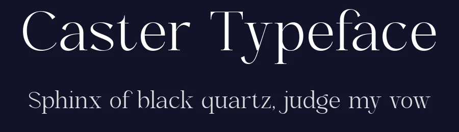 Caster Typeface by Eternity.STD — Decorative Font — thumbnail 2