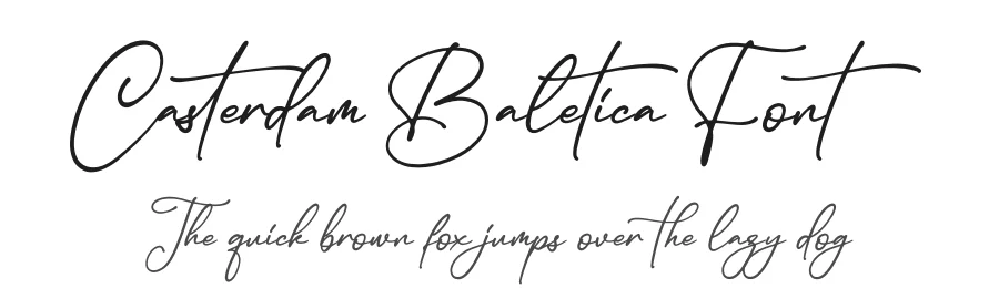 Casterdam Baletica Font by perspectype — Script Handwritten Font