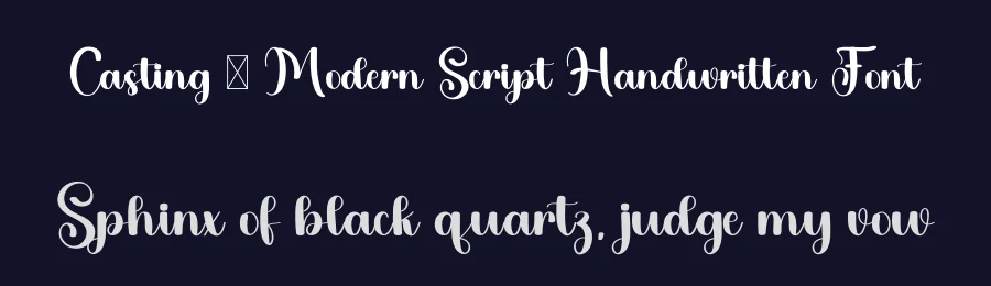 Casting – Modern Script Handwritten Font by freshtypeink — Script Handwritten Font — thumbnail 2