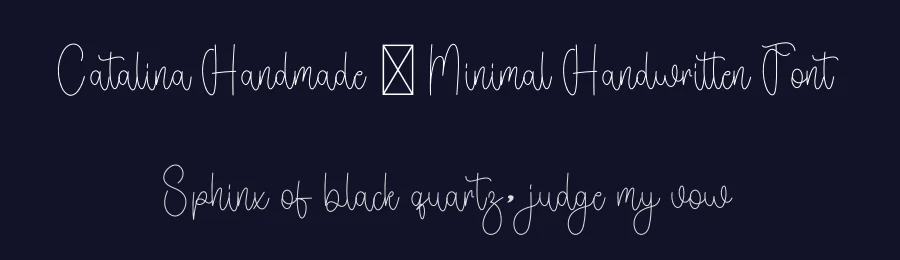 Catalina Handmade – Minimal Handwritten Font by freshtypeink — Script Handwritten Font — thumbnail 2