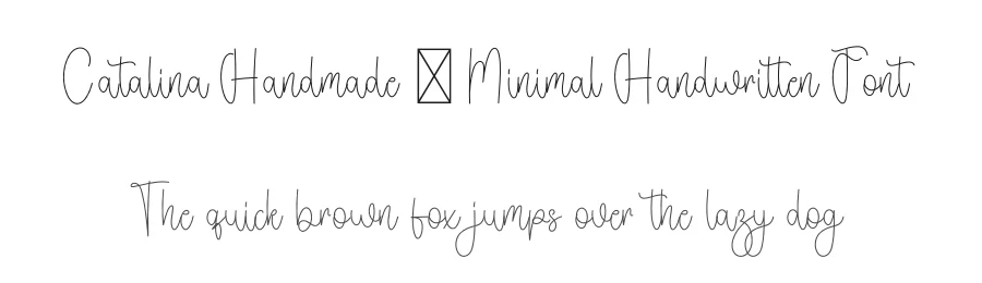 Catalina Handmade – Minimal Handwritten Font by freshtypeink — Script Handwritten Font