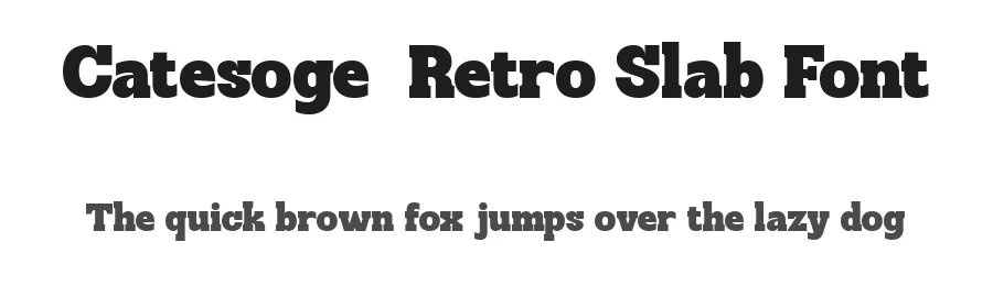 Catesoge | Retro Slab Font by pentagonistudio — Display Font