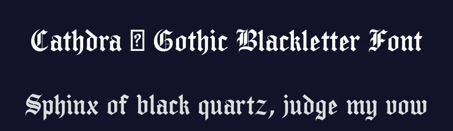 Cathdra – Gothic Blackletter Font by Indotype Foundry — Blackletter Font — thumbnail 2