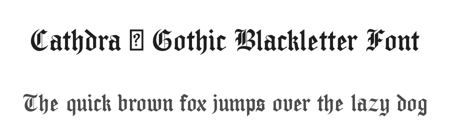 Cathdra – Gothic Blackletter Font by Indotype Foundry — Blackletter Font