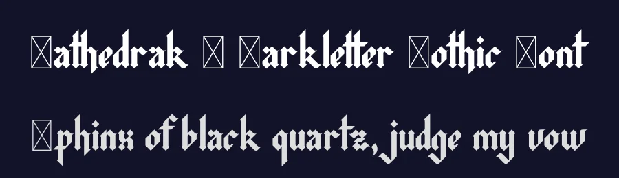 Cathedrak – Darkletter Gothic Font by Dreips — Blackletter Font — thumbnail 2