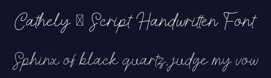 Cathely – Script Handwritten Font by Hasbi Creative — Decorative Font — thumbnail 2