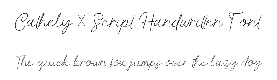 Cathely β Script Handwritten Font by Hasbi Creative β Decorative Font