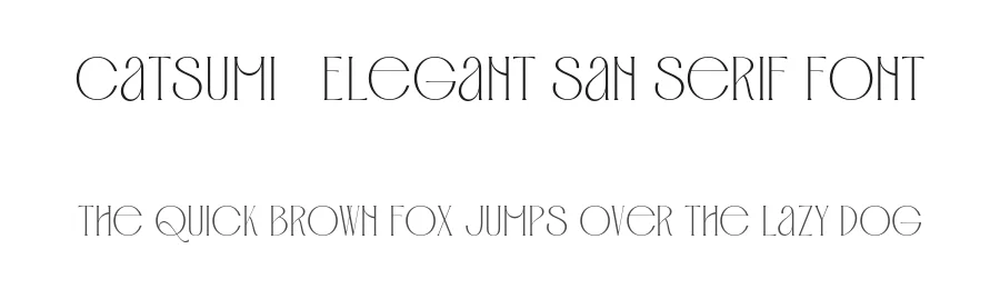Catsumi – Elegant San Serif Font by burntilldead — Decorative Font
