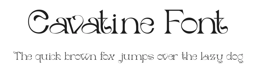 Cavatine Font by burntilldead — Display Font
