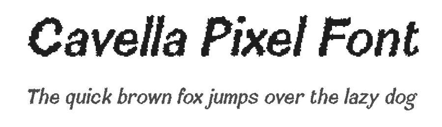 Cavella Pixel Font by craftsupplyco — Display Font