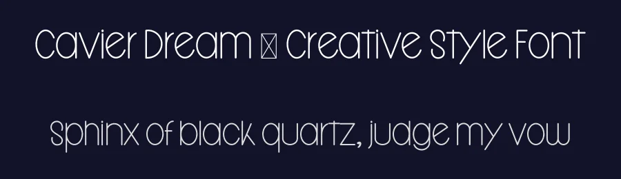 Cavier Dream – Creative Style Font by freshtypeink — Display Font — thumbnail 2