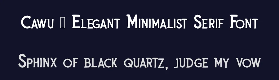 Cawu – Elegant Minimalist Serif Font by AstutiStudio — Serif Font — thumbnail 2