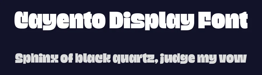 Cayento Display Font by Mans Greback — Display Font — thumbnail 2