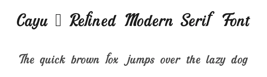 Cayu – Refined Modern Serif Font by AstutiStudio — Serif Font