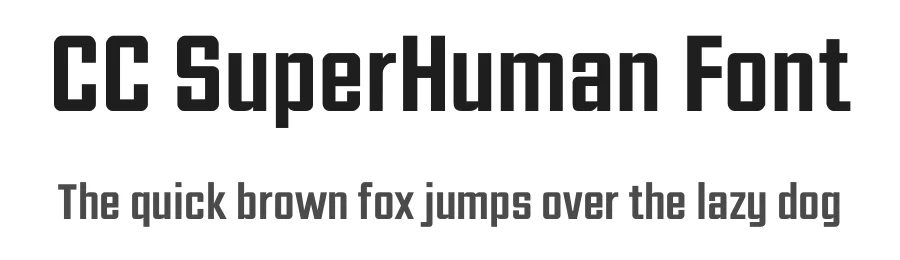 CC SuperHuman Font by hmeneses — Sans Serif Font
