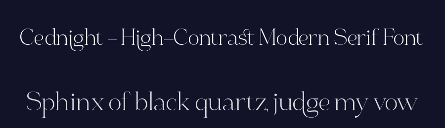 Cednight – High-Contrast Modern Serif Font by timelesstype.co — Serif Font — thumbnail 2