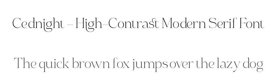 Cednight – High-Contrast Modern Serif Font by timelesstype.co — Serif Font