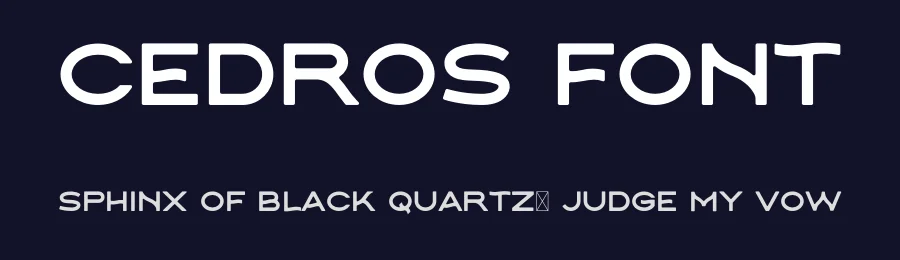 Cedros Font by Adam Nienow — Sans Serif Font — thumbnail 2