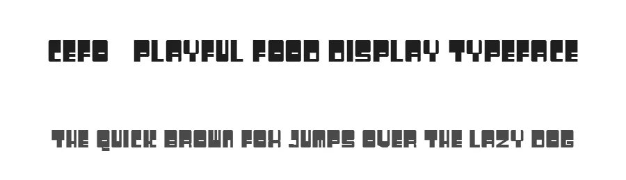 Cefo โ Playful Food Display Typeface by Muctype โ Decorative Font